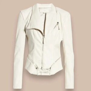 Blank NYC White Leather Jacket